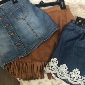 Lot of Sequin Hearts girls skirts and shorts